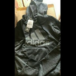 NWT Adidas Kangaroo Pocket Gray Hoodie size Small